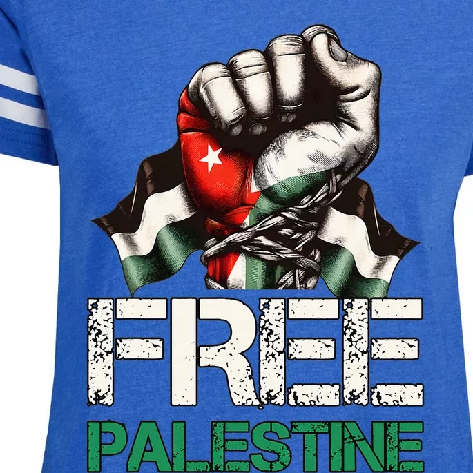 Free Palestine Save Gaza Strip Palestine Flag Enza Ladies Jersey Football T-Shirt