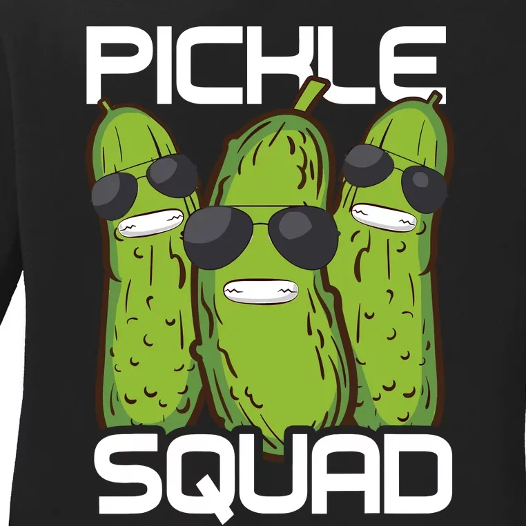 Funny Pickle Squad Novelty Gift Big Dill Gang Lover Ladies Long Sleeve Shirt