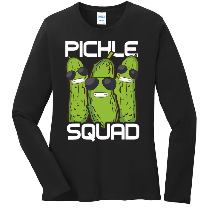 Funny Pickle Squad Novelty Gift Big Dill Gang Lover Ladies Long Sleeve Shirt