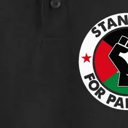 Free Palestine Stand Up For Palestine Dry Zone Grid Performance Polo