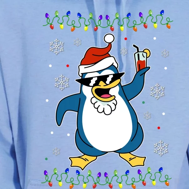 Funny Penguin Santa Hat Xgiftmas Pajama Funny Christmas Penguin Cute Gift Unisex Surf Hoodie