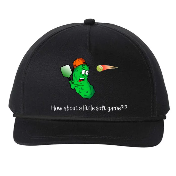 Fun Pickleball, Soft Game, Scared Pickle Snapback Five-Panel Rope Hat