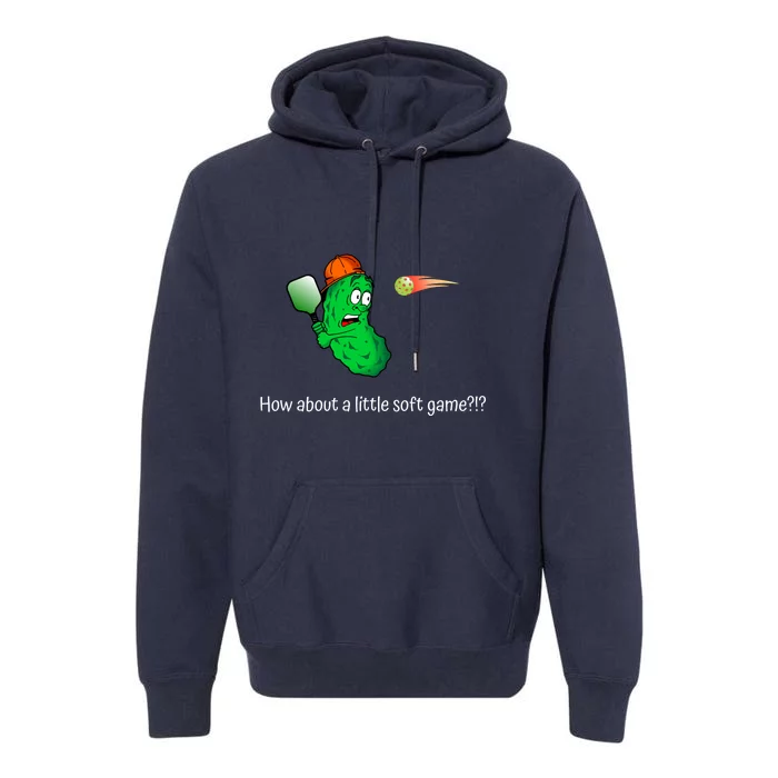 Fun Pickleball, Soft Game, Scared Pickle Premium Hoodie