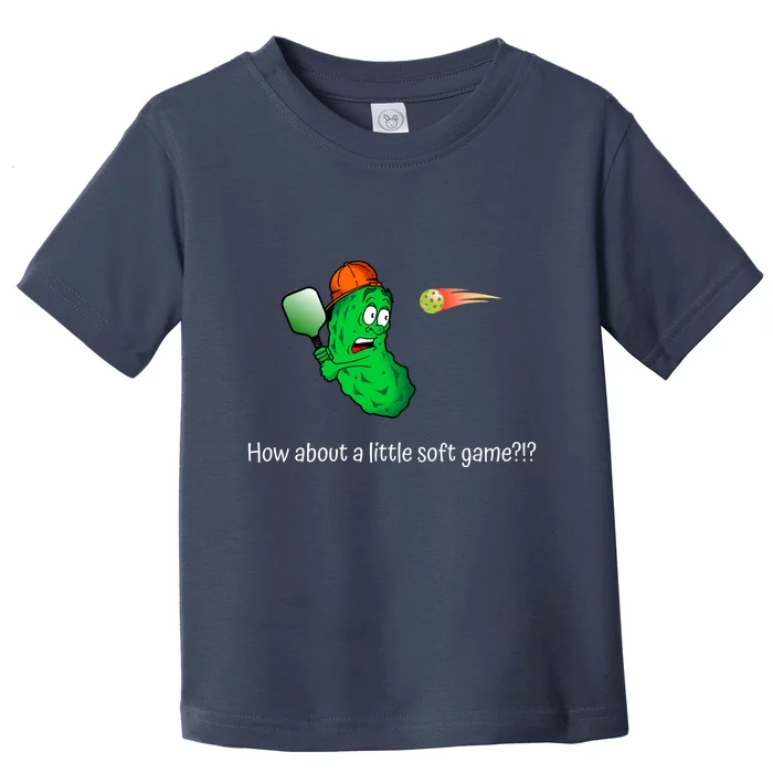 Fun Pickleball, Soft Game, Scared Pickle Toddler T-Shirt