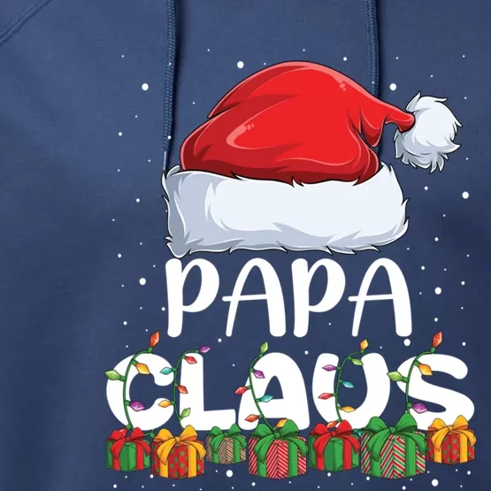 Funny Papa Santa Claus Christmas Pajamas Family Matching Gift Performance Fleece Hoodie