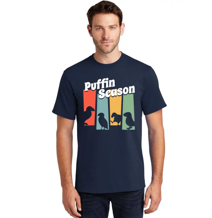 Funny Puffin Season Retro Vintage Puffin Lover Tall T-Shirt