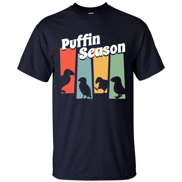 Funny Puffin Season Retro Vintage Puffin Lover Tall T-Shirt