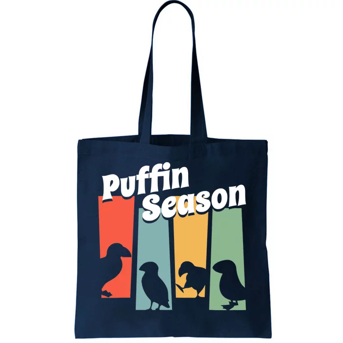 Funny Puffin Season Retro Vintage Puffin Lover Tote Bag