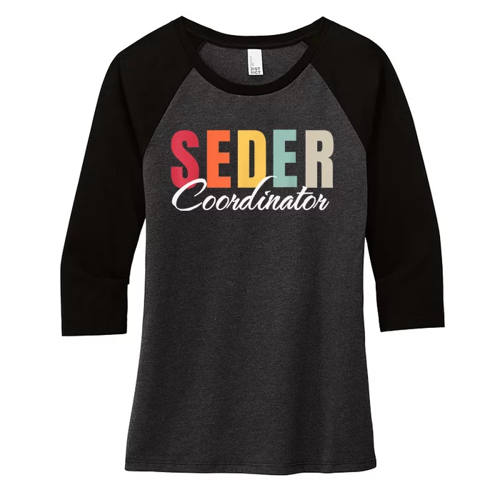 Funny Passover Seder Coordinator Jewish Passover Leader Women's Tri-Blend 3/4-Sleeve Raglan Shirt