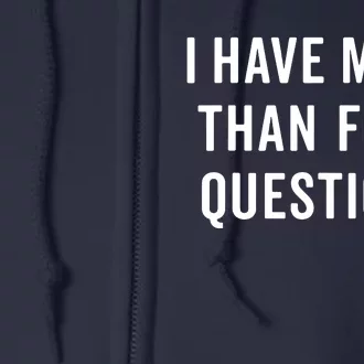 Funny Passover Seder I Have More Than Four Questions Full Zip Hoodie