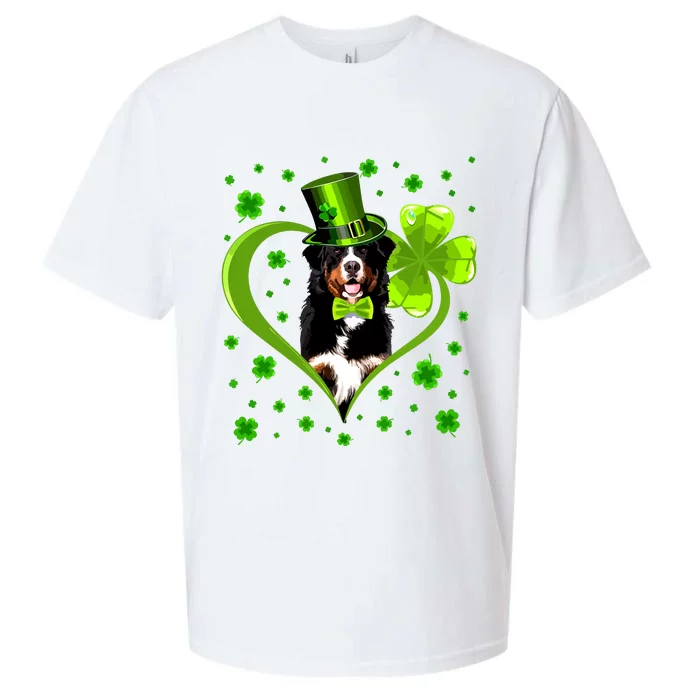 Funny Puppy Shamrock Bernese Mountain Dog St Patricks Day Premium Sueded Cloud Jersey T-Shirt