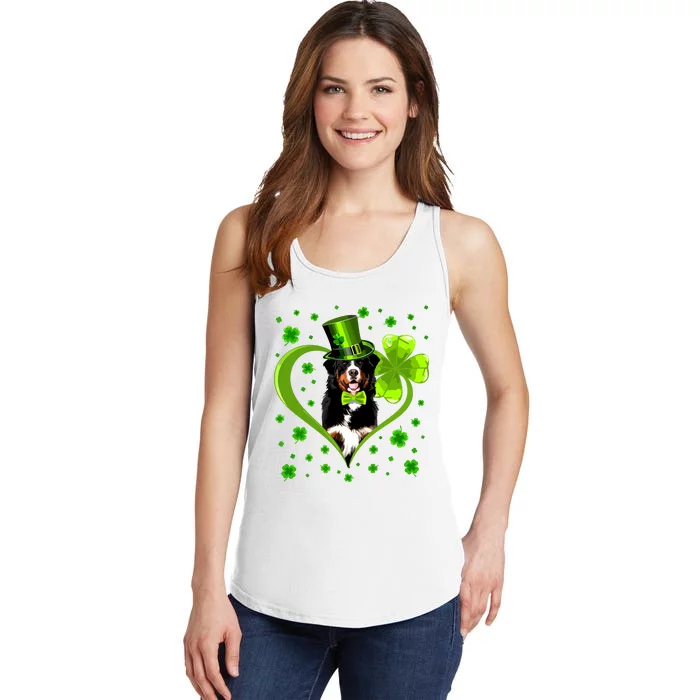 Funny Puppy Shamrock Bernese Mountain Dog St Patricks Day Premium Ladies Essential Tank