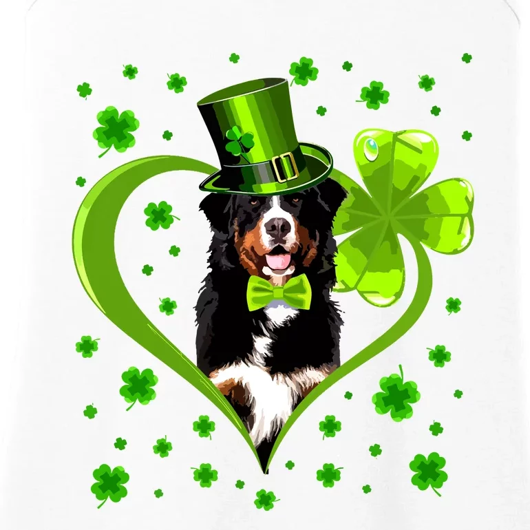 Funny Puppy Shamrock Bernese Mountain Dog St Patricks Day Premium Ladies Essential Tank