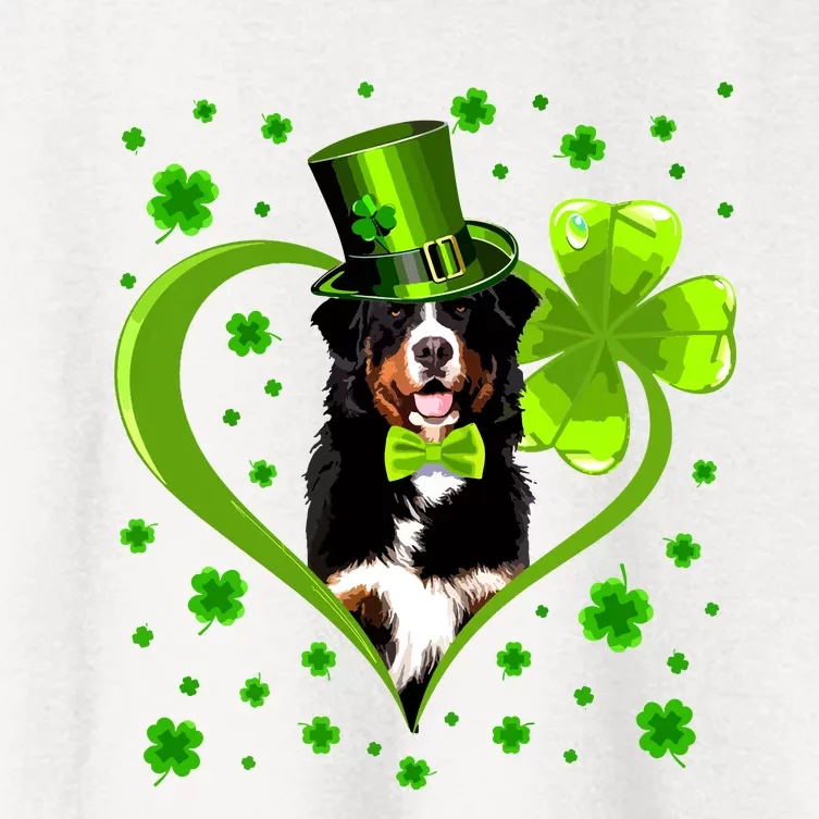 Funny Puppy Shamrock Bernese Mountain Dog St Patricks Day Premium Women's Crop Top Tee