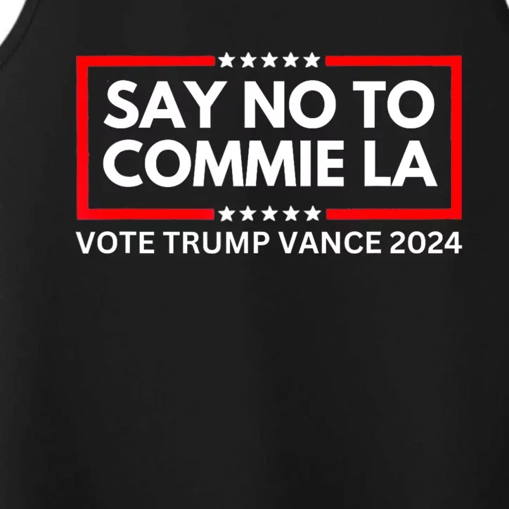 Funny Political Say No To Commie La Vote Trump Vance 2024 Performance Tank