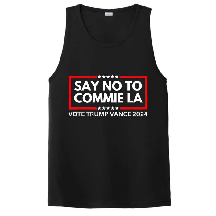 Funny Political Say No To Commie La Vote Trump Vance 2024 Performance Tank