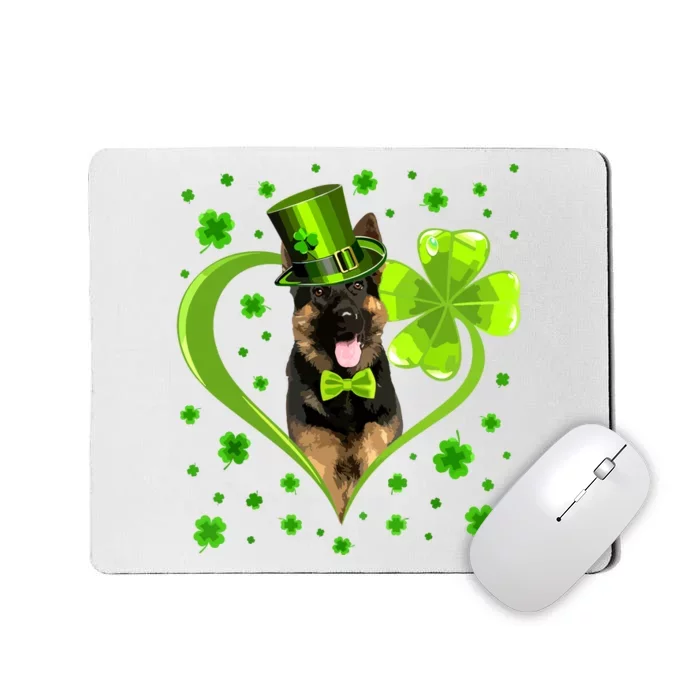 Funny Puppy Shamrock German Shepherd Dog St Patricks Day Mousepad