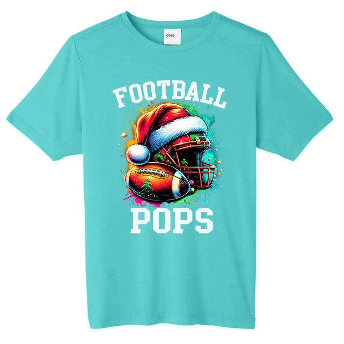 Football Pops Santa Hat Christmas Colorful Gift ChromaSoft Performance T-Shirt