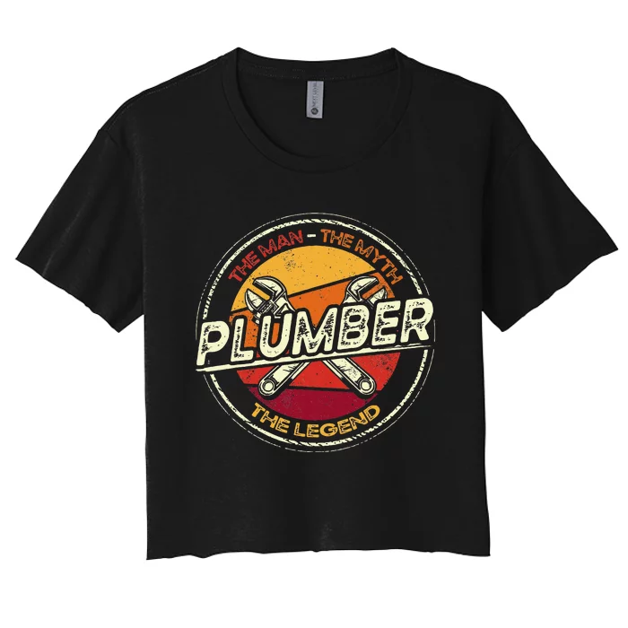 Funny Plumbing Saying Pipefitter & Plumber Women's Crop Top Tee