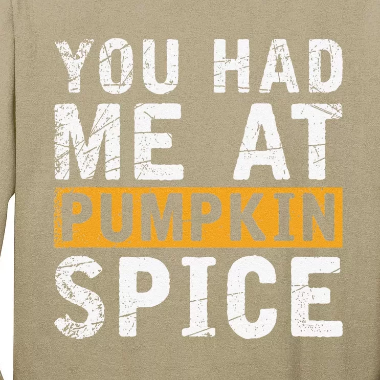 Funny Pumpkin Spice Halloween Gift Spooky Pumpkin Tall Long Sleeve T-Shirt