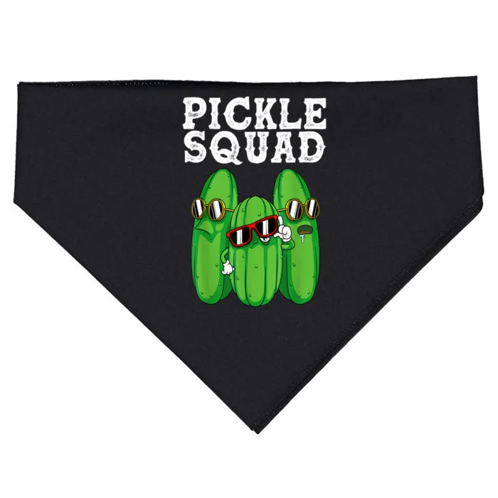 Funny Pickle Squad Novelty Big Dill Gang Lover Gift USA-Made Doggie Bandana