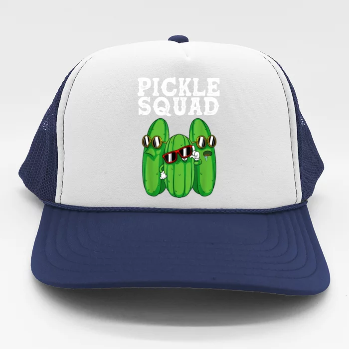 Funny Pickle Squad Novelty Big Dill Gang Lover Gift Trucker Hat