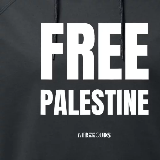 Free Palestine Support Palestine People Performance Fleece Hoodie