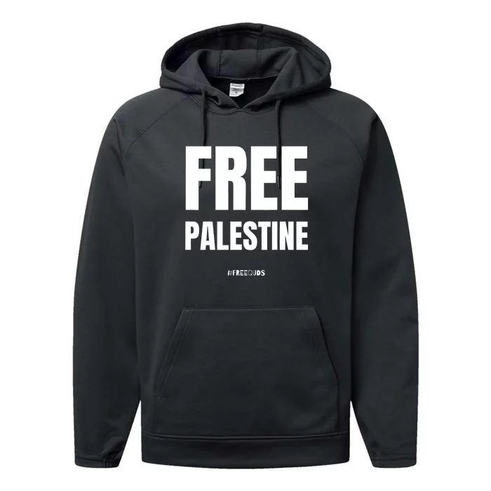 Free Palestine Support Palestine People Performance Fleece Hoodie