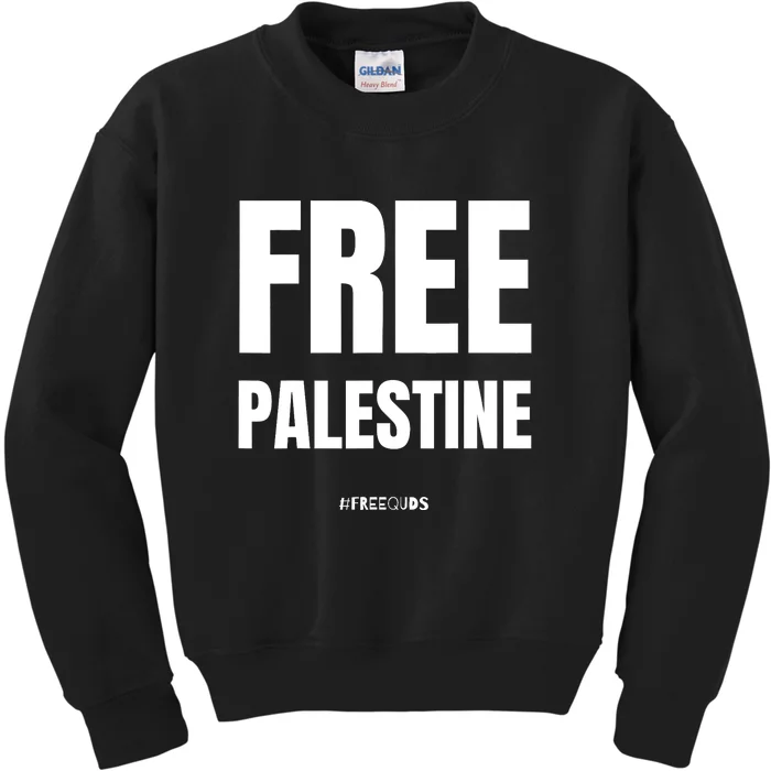 Free Palestine Support Palestine People Kids Sweatshirt