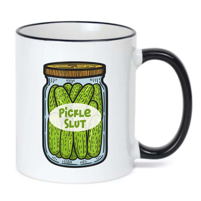 Funny Pickle Slut For Dill And Pickle Lover Black Color Changing Mug