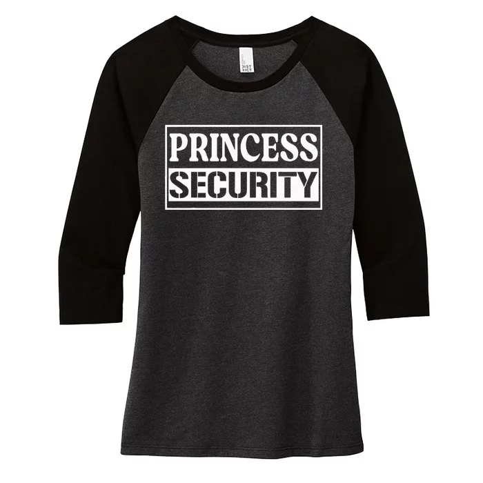 Funny Princess Security Party Costume Women's Tri-Blend 3/4-Sleeve Raglan Shirt