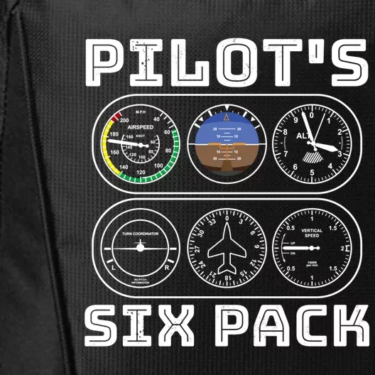 Fun Pilots Sixpack Flight Instruts Six Pack Great Gift City Backpack