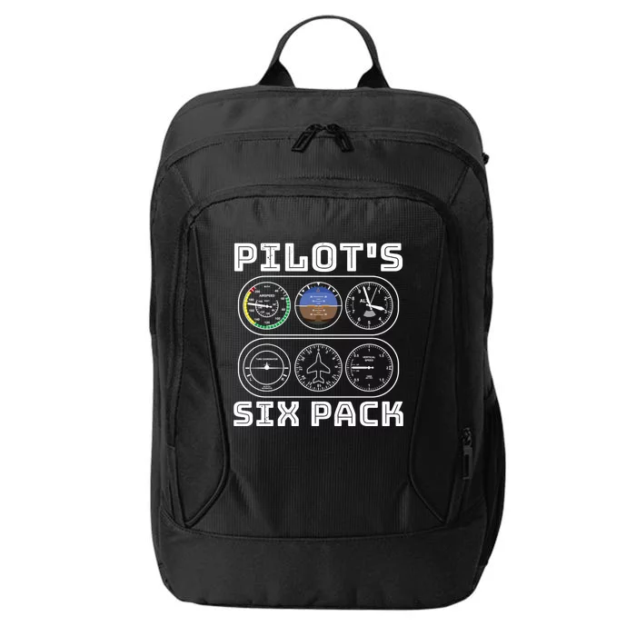 Fun Pilots Sixpack Flight Instruts Six Pack Great Gift City Backpack