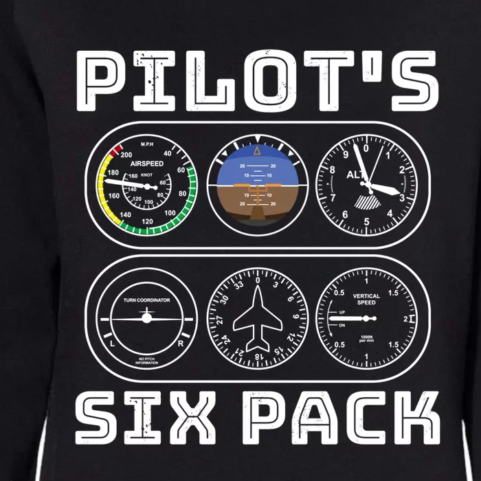 Fun Pilots Sixpack Flight Instruts Six Pack Great Gift Womens California Wash Sweatshirt