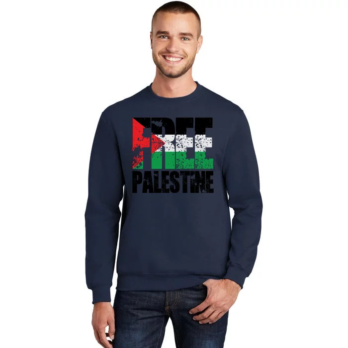 Free Palestine Support Palestine Gaza Jerusalem Tall Sweatshirt