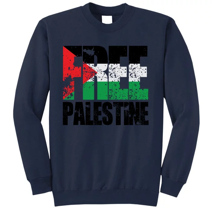 Free Palestine Support Palestine Gaza Jerusalem Tall Sweatshirt