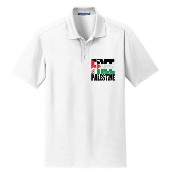 Free Palestine Support Palestine Gaza Jerusalem Dry Zone Grid Performance Polo