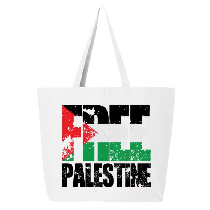 Free Palestine Support Palestine Gaza Jerusalem 25L Jumbo Tote