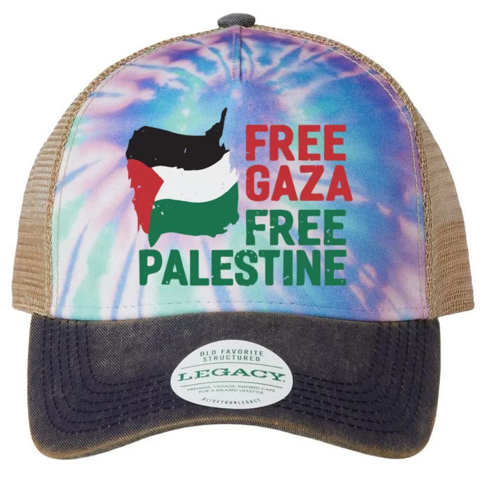 Free Palestine Stand With Palestine Activist Equality Legacy Tie Dye Trucker Hat