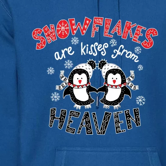 Fun Penguin Snowflakes Are From Heaven Cute Gift Premium Hoodie