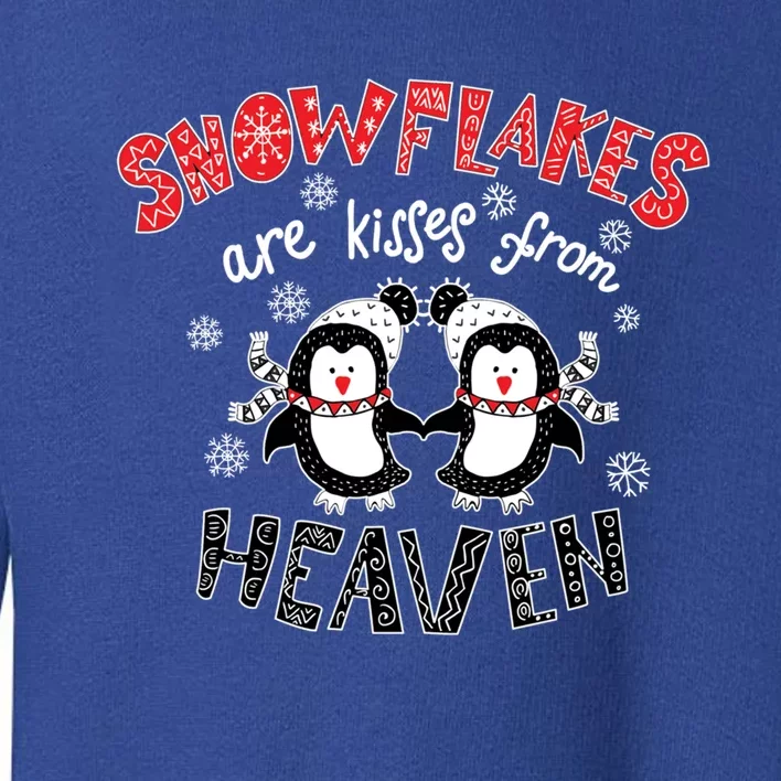 Fun Penguin Snowflakes Are From Heaven Cute Gift Toddler Sweatshirt