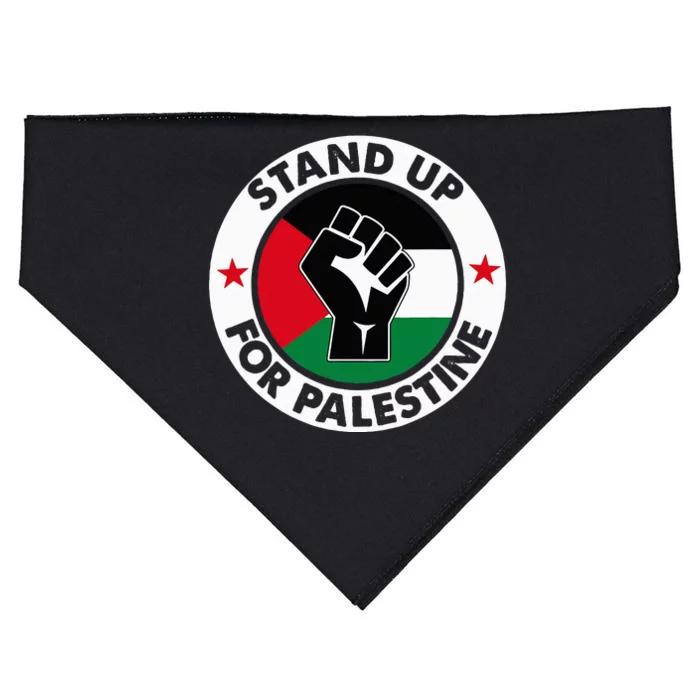 Free Palestine Stand up For Palestine USA-Made Doggie Bandana