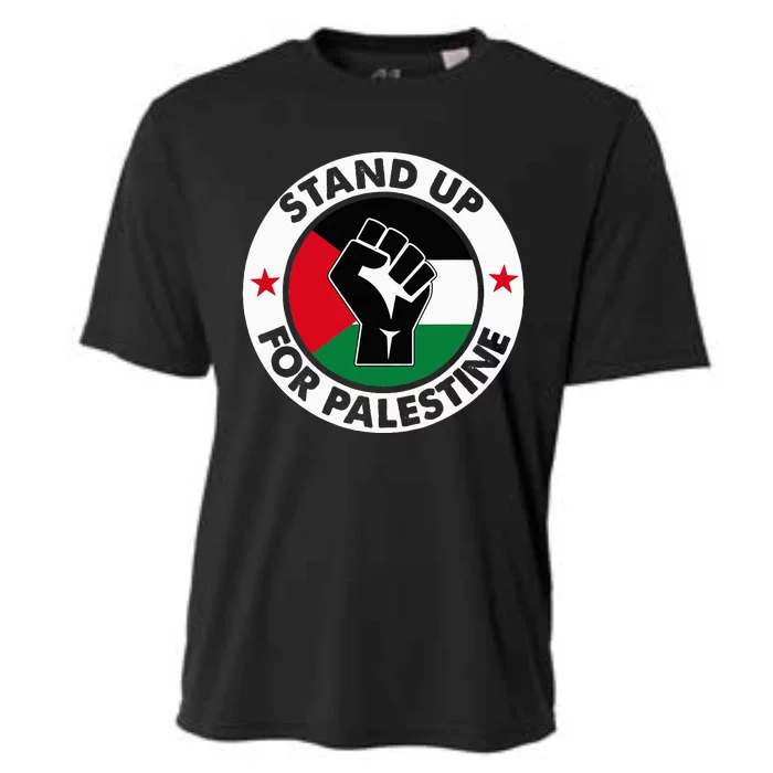 Free Palestine Stand up For Palestine Cooling Performance Crew T-Shirt