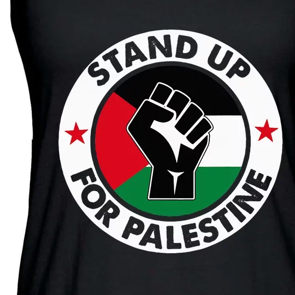 Free Palestine Stand up For Palestine Ladies Essential Flowy Tank