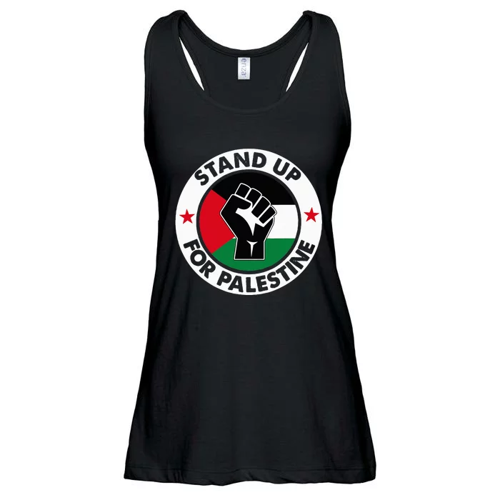 Free Palestine Stand up For Palestine Ladies Essential Flowy Tank