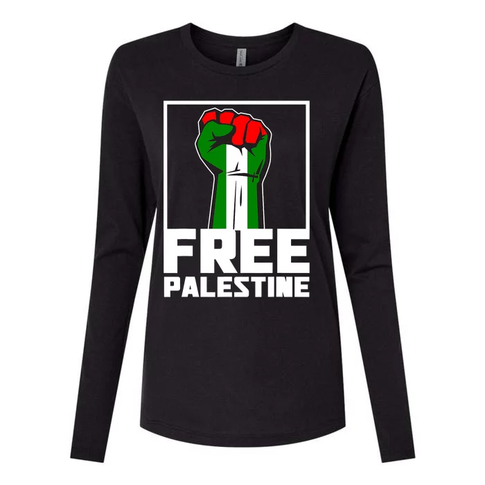 Free Palestine Support Palestine People Womens Cotton Relaxed Long Sleeve T-Shirt