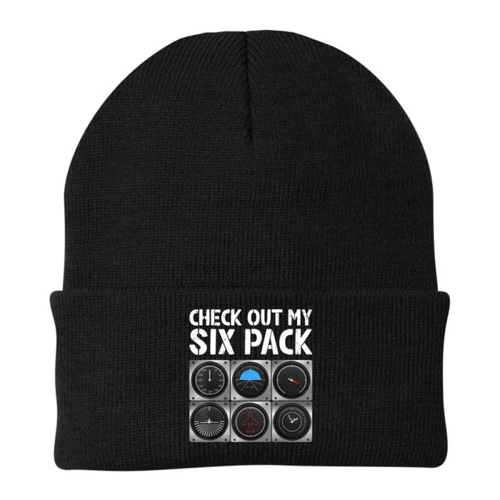 Funny Pilot Six Pack Aircraft Pilot Flying Airplane Knit Cap Winter Beanie