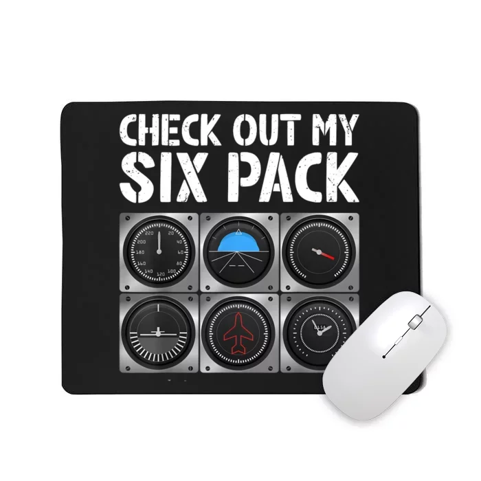 Funny Pilot Six Pack Aircraft Pilot Flying Airplane Mousepad