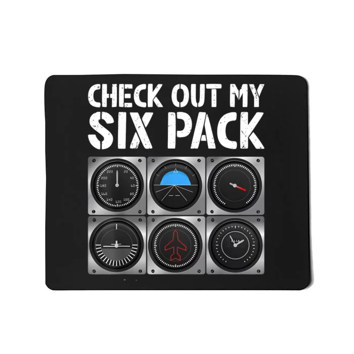 Funny Pilot Six Pack Aircraft Pilot Flying Airplane Mousepad