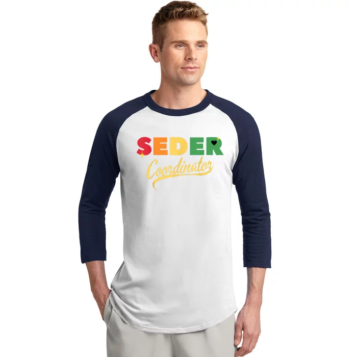 Funny Passover Seder Coordinator Jewish Passover Leader Baseball Sleeve Shirt